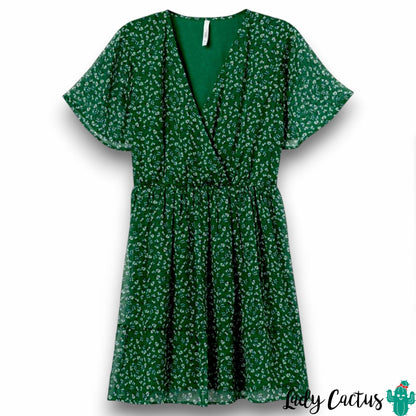 Vestido Verde Estampado Tiffosi