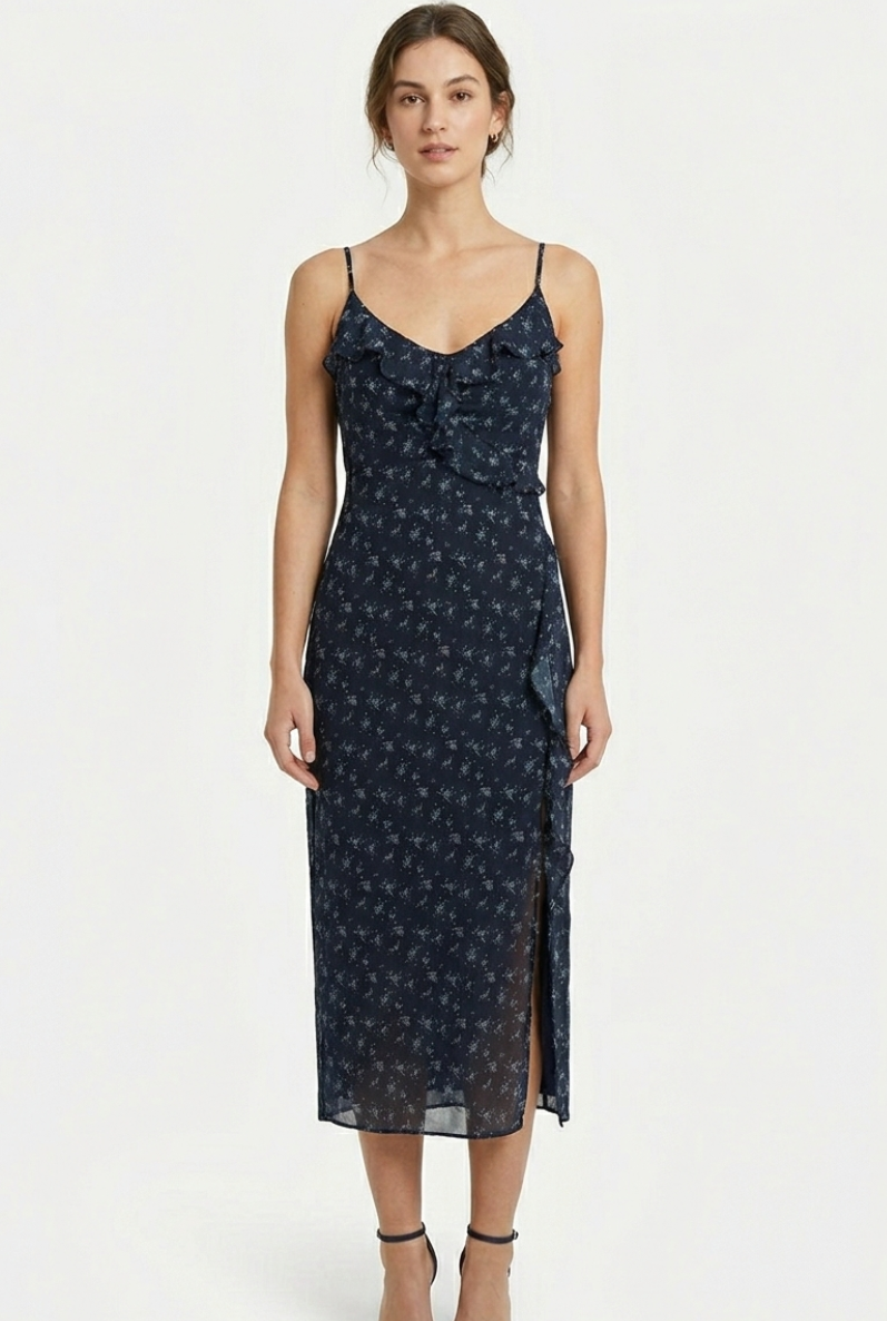 Vestido de corte slim con tirantes finos para mujer Tiffosi