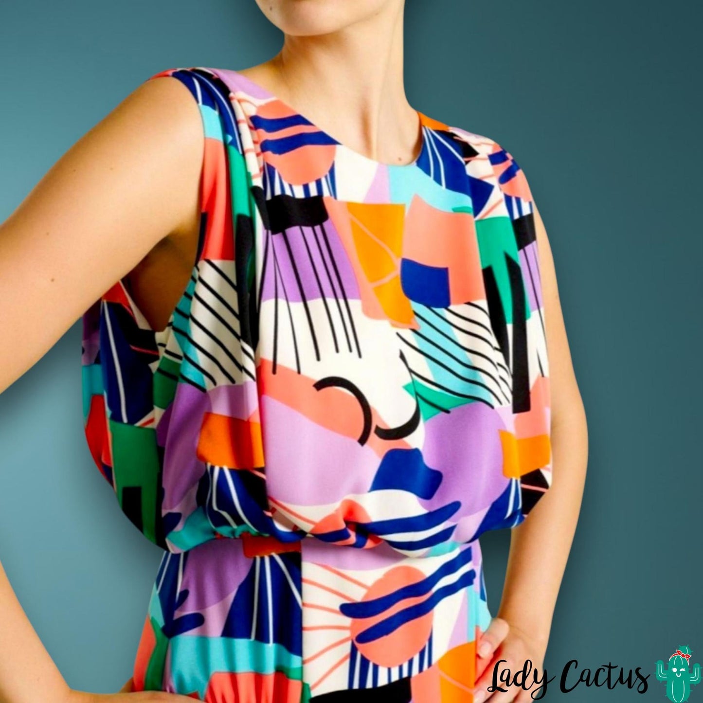 Vestido Rosemary en moda colorida y moderna de Minueto