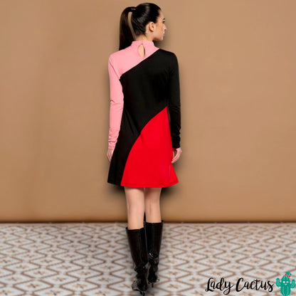 Vestido Tina con estampado asimétrico de Minueto para originalidad creativa