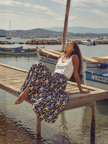 Vestido/Falda Flower power de Aire Retro